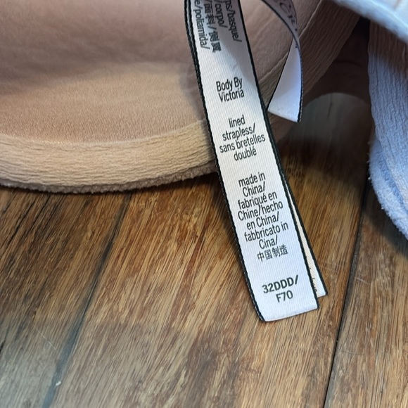 Victoria’s Secret BODY BY VICTORIA Strapless Bra 32DDD Beige - Picture 5 of 8